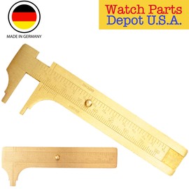 Grobet 80mm Brass Sliding Gauge Pocket Caliper 3 1/4" Inch & 80MM Jewelry Tool Germany