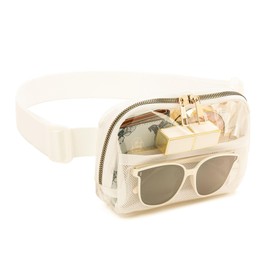 Summer Clear Belt Bag Clear Fanny Pack Beach Pool Stadium Approved Small Crossbody Waist Bag for Concerts Sports Travel