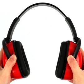Portable Foldable Noise-Cancelling Earmuffs (Headset Type) for Noisy Work Environments (Factory, Brushcutter Use) Noise-Cancelling Earmuffs (Premium Red) 2ea