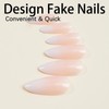 24PCS Tip Almond Press-on Nail Tips - Medium Long Nude