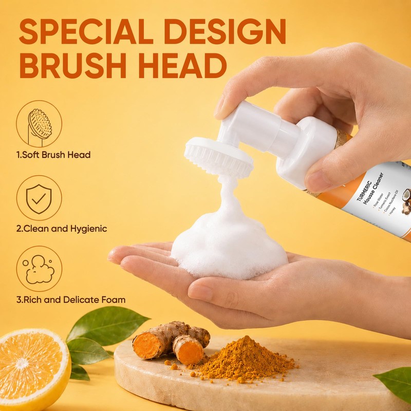 4Pcs Turmeric Skin Care Set- Soap Bar, Facial Cleanser, Toner
