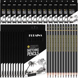 Humyoun 288 Pcs Professional Drawing Sketching Pencil Set Graphite Pencils Set (12B - 4H) Sketch Pencils Bulk Drawing Pencils for Artists Beginners Pro Artists for Drawing Art, Sketching, Shading