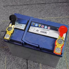 EACCESSORIES EA Universal Negative (-) & Positive (+) Battery Cable Terminal Top Post Connectors Clamps (Durable&Adjustable Quick Release Assortment Set Kit) for Car Truck Van Boat Yacht RV Automotive