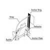 3 Point Car Seat Belt Polyester Steel ABS Auto Scaling