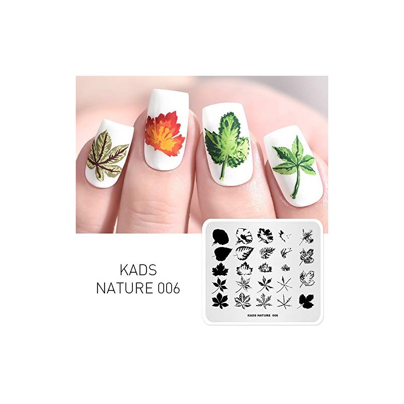 KADS Templates for Nails Leaf Nature Fall Stamping Plates Image