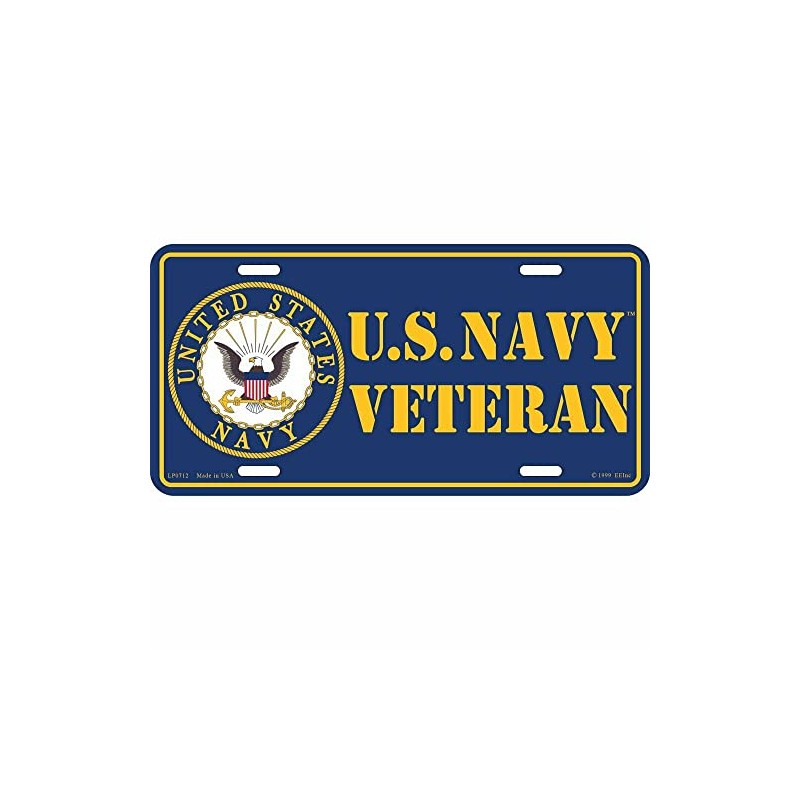 US Navy Logo Veteran License Plate