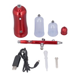 Auto Cordless Airbrush Kit Rechargeable Handheld 17.4psi Compressor for Nails Model Painting