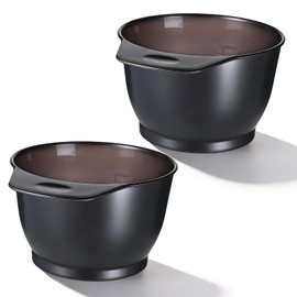 2 Pcs Hairs Dye Bowles Hair Color Bowl Plastic Hair Color Mixing Tint Bowls Applicator Bowls Hairs Dyeing Coloring Tools for Salon (Transparent Black)