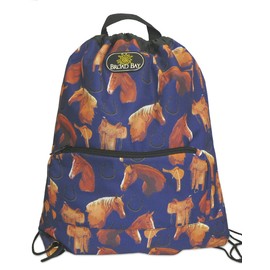 Horse Backpack Drawstring Bag Horse Lover Gift Idea Cinch Pack for Girls or Women Him or Her