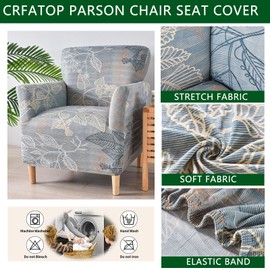 CRFATOP Stretch Mid Century Modern Armchair Slipcover 1-Piece Accent Chair Covers with Arms Soft Chair Slipcovers for Living Room Armchair Furniture Protector Office Reception Reading Sofa,A17