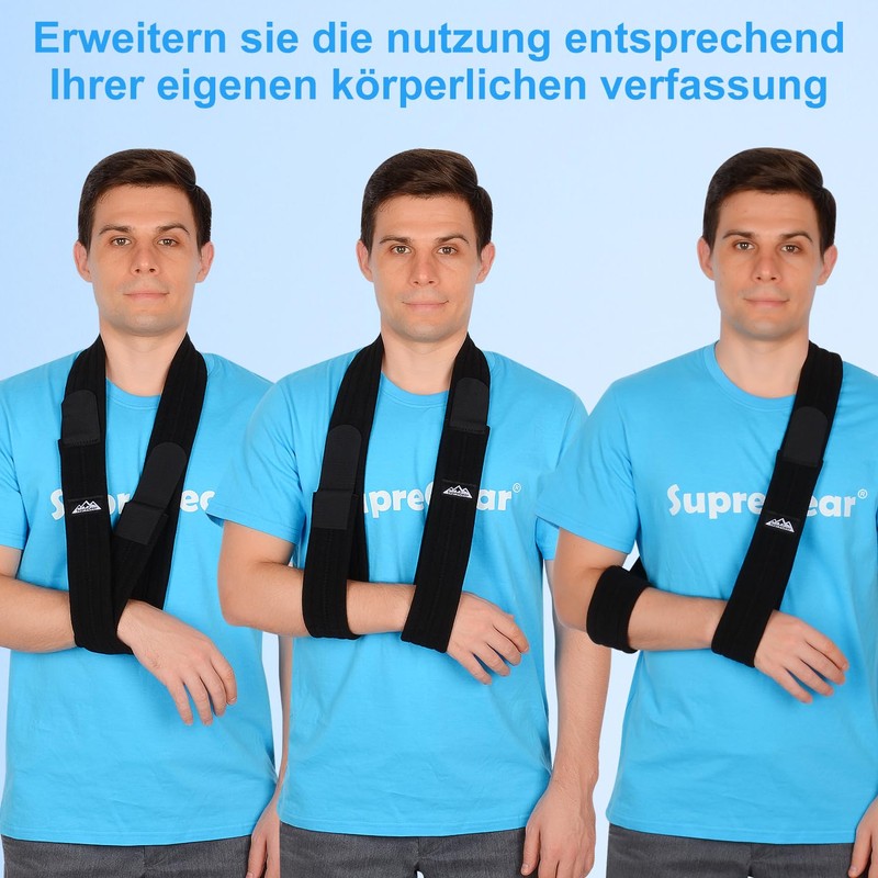supregear Arm Sling, Adjustable Shoulder Brace Immobiliser Rotator Cuff Lightweight