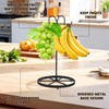 Banana Holder Stand,Stable Banana Holder with Hook &Wider Base,Rust-Proof Metal