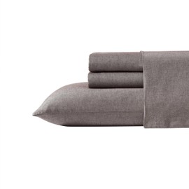 Tommy Bahama - Queen Sheet Set, Twill Weave Bedding with Matching Shams and Deep Pockets, Wrinkle-Resistant Bed Essentials, Oeko-Tex Certified (Paradise Twill Dark Brown, Queen)