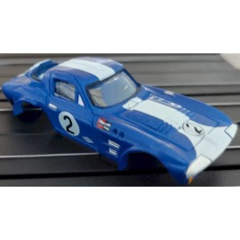 Johnny Lightning Chevy Corvette Grand Sport Blue TJet HO Slot Car BODY for AURORA autoworld DASH