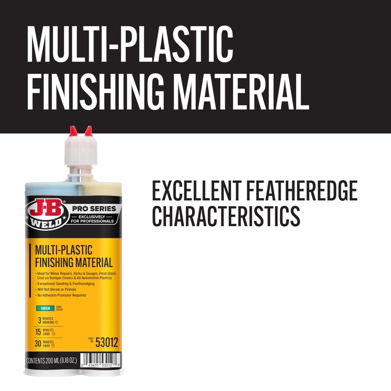 J-B Weld Multi-Plastic Finishing Material - 200ml - 2 Mixers
