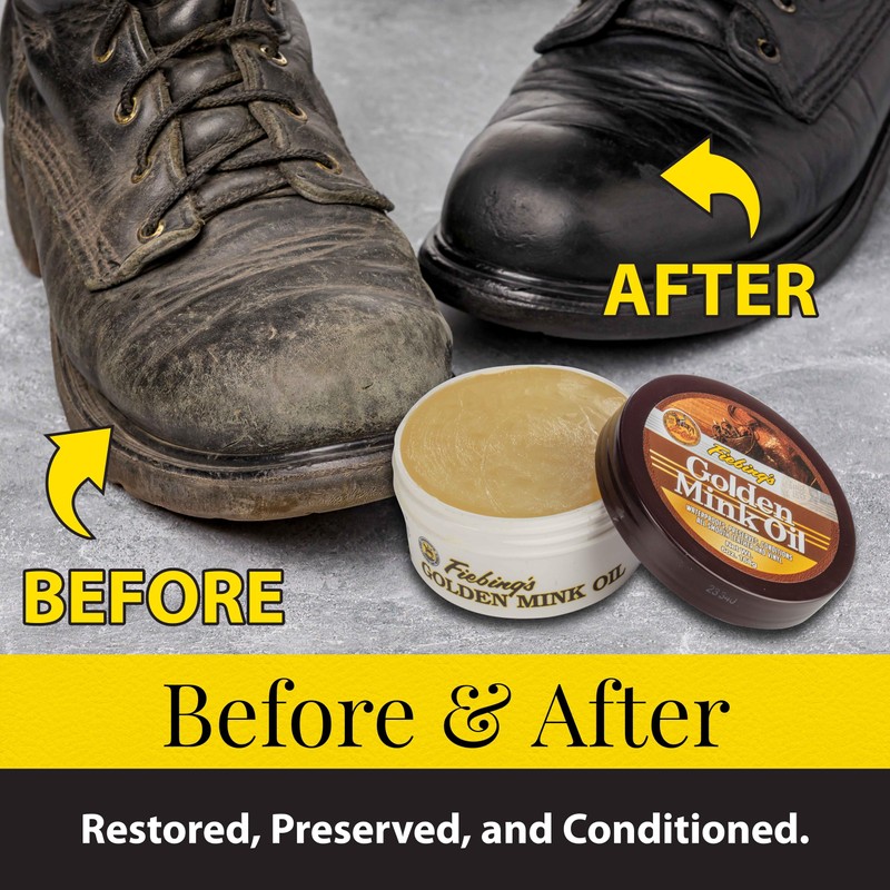Fiebing's Golden Mink Oil for Leather Boots (6 oz) -