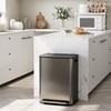 Tioutbot Dual Compartment Trash Can, 2 x 8 Gallon Stainless
