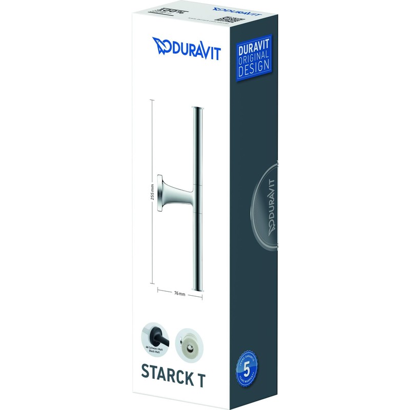 Duravit 9938 Starck T Paper roll Holder, matt Black, für