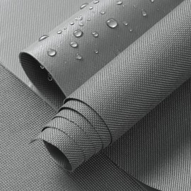 ANMINY 100% Waterproof Fabric Marine Canvas, 58" W 600D, 3 Yards Light Gray