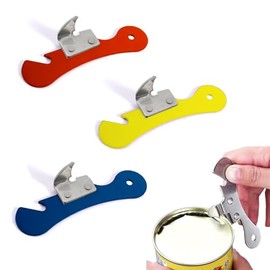 Sumlache 3 Pcs Can Opener Manual Stainless Steel Camping Can Opener, Portable Bottle Opener, Assorted Color.