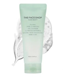The Face Shop Tea Tree - Limpiador Facial Coreano| Gel Clarificador de Poros Anti-Acné | Con AHA, BHA, PHA y Extracto de Árbol de Té para Control de Sebo | Skincare K-Beauty