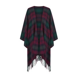 100% Lambswool Ruana Cape (Lindsay)