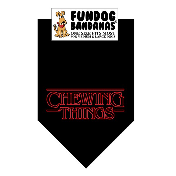 Chewing Things Dog Bandana (One Size Fits Most for Medium