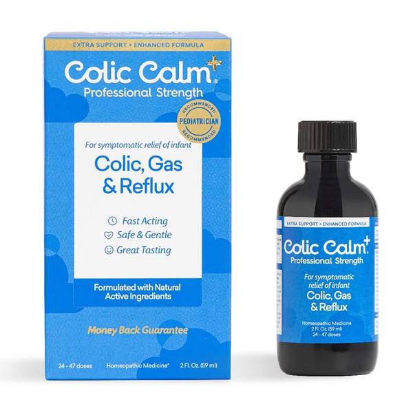 Colic Calm PLUS Homeopathic Gripe Water, Colic & Infant Gas Relief Drops, 2 Ounce