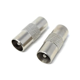 DRUT 1pcs. Male to Male TV Aerial Coaxial Coupler, RF Coax Antenna Adapter, Coupling Connector, Gender Changer