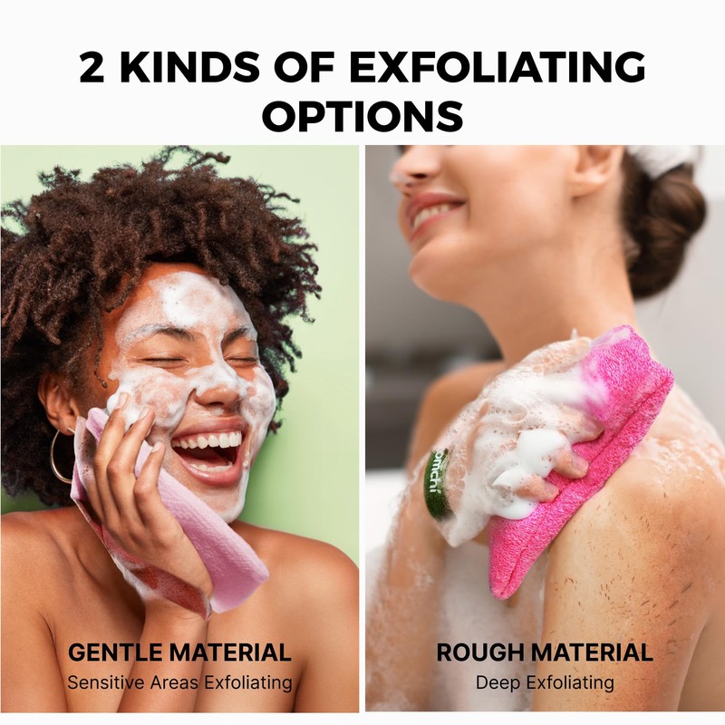 ZOMCHI Bar Soap Saver Bag with Different Roughness, Exfoliating Soap