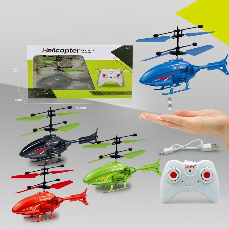 XUBX Flying Toys, Children's Flying Helicopter, Infrared Induction Robot Mini