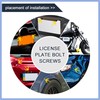 PARSLUCK 8 Pcs Car Motorcycle Orange Star Shaped Decorative License