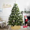 TPCSCH Gold Christmas Tree Collars Sparkle Xmas Tree Ring Large