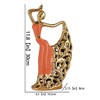 DOVDOV Abstract Ceramic Dancer Decorations, Orange and Gold Home Living
