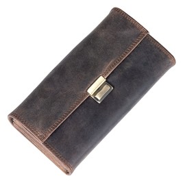 Benthill Waiter's Wallet, Real Leather, Real Leather Waiter's Wallet, Large Gelldbörse, Professional Waiter's Wallet, Dark Brown (H), Classic