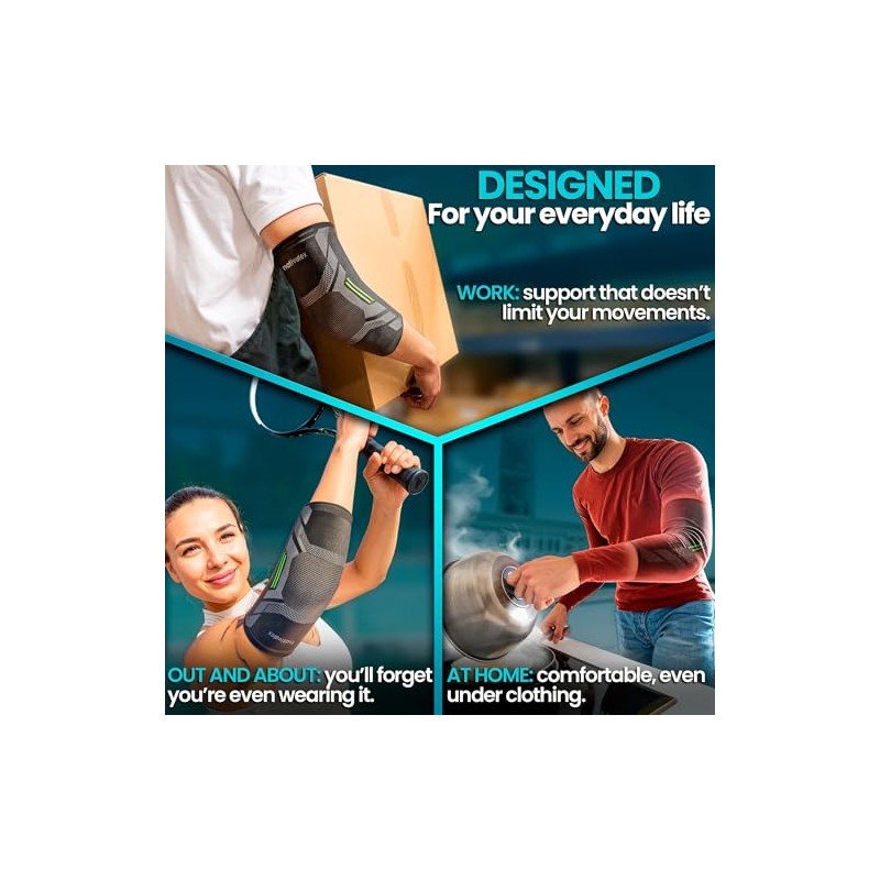 NativoDex Elbow Support for Men & Women, Tennis Elbow &