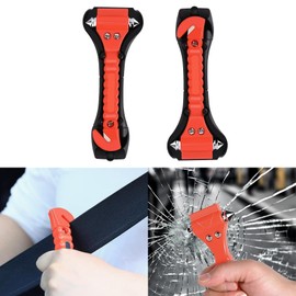 QZTYTY 2PCS Car Safety Hammer Set, Window Breaker Seatbelt Cutter, Car Window Glass Hammer Breaker and Seat Belt Cutter Escape Tool for Family and Auto Traffic Accident Emergency Escape (2PCS)
