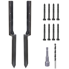 Fence Post Repair Kit Heavy Duty 4x4 & 6x6 Post,One-Piece Fence Post Support Brackets, Anchor Repair Kit for Broken, Leaning, or Damaged Fencing - Post Fix Stabilizer for Wood Fencing