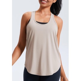 JOYSPELS Workout Tank Tops for Women Sleeveless Loose Fit Racerback Gym Yoga Athletic Running Shirts Quick Dry Lightweight Breathable