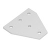 5Pcs Tie Plate 5 Holes Aluminum Robust Reinforced Connecting Mending