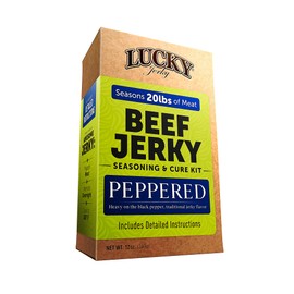 Lucky Jerky Peppered DIY Jerky Seasoning Kits - Seasons 20lbs of Meat