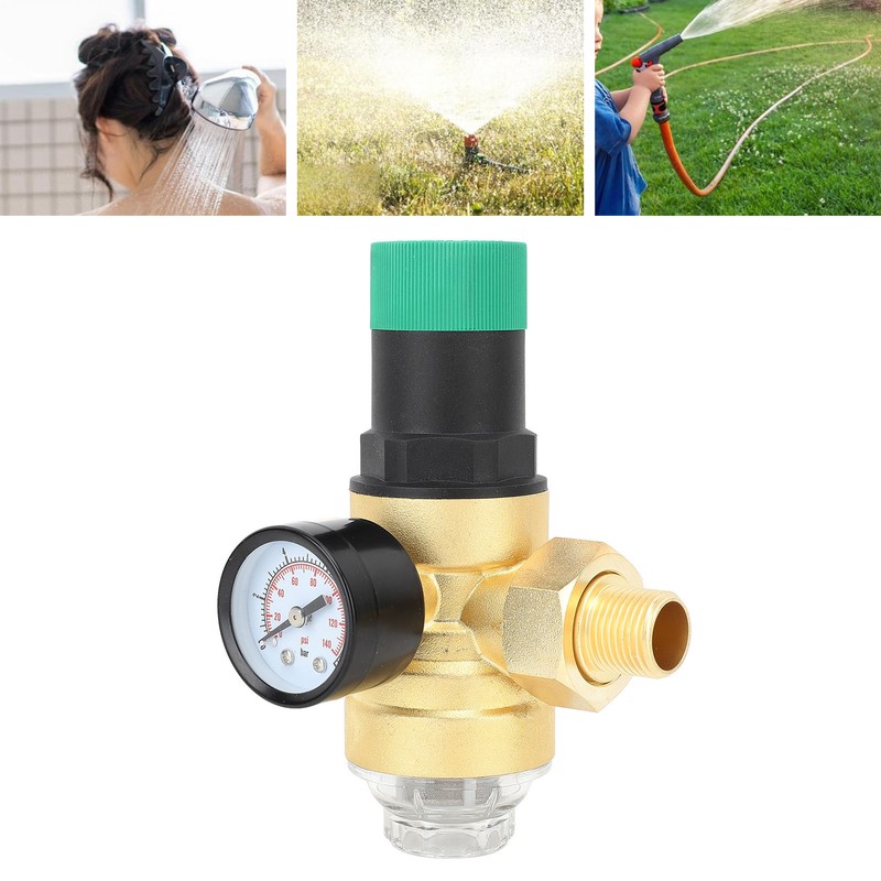 Water Pressure Regulator Brass G3/4 Water Pressure Reducer Valve with