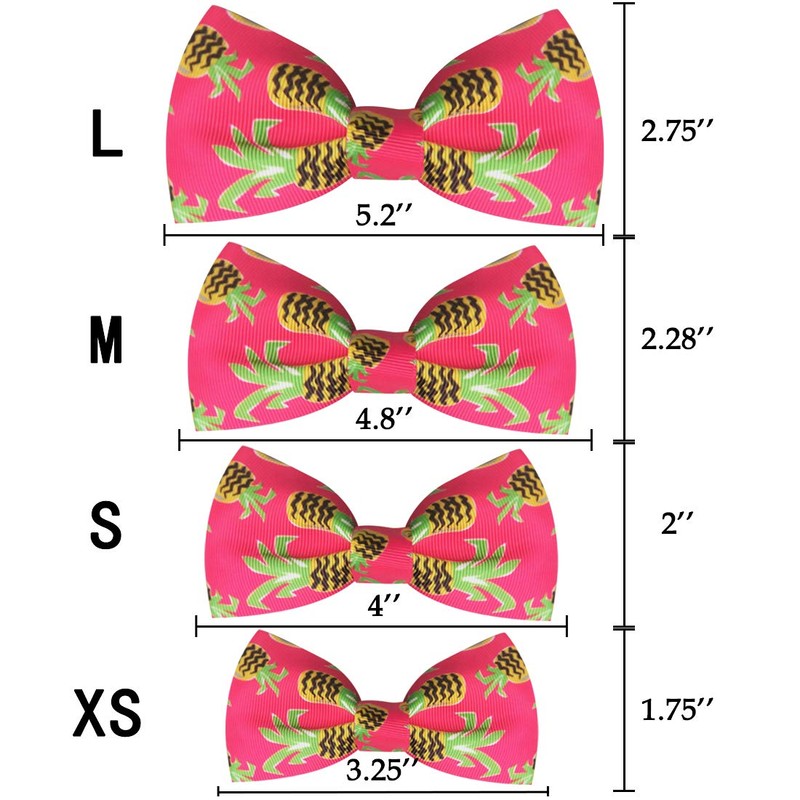 Azuza Bowtie Collar para perro, piña, Pineapple, M (Neck:14'' -