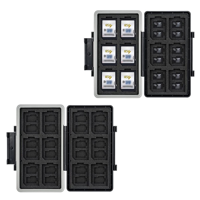 JJC 36 Slots Large Capacity Memory Card Case 12 SD