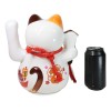 Japanese Lucky Charm White Beckoning Cat Maneki Neko With Waving