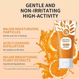 Orange Enzyme Exfoliation Gel for Face and Body Gentle Scrub with Deep Cleansing Blackhead Moisturizing Facial Remover (1pc 1.7oz) Color / 얼굴과 몸을 위한 오렌지 효소 각질 제거 젤 딥 클렌징 블랙헤드 보습 얼굴 제거제를 포함한 부드러운 스크럽 (1pc 1.7온스) Color