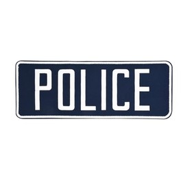 Snogisa 2 Pack Security Patch with Loop Hook System,Durable Fabric Patches with Embroidered Letters for Officer Guard Custom Uniforms Vest, Jacket, Carrier, Hat, 1Small and 1 Large (Police-Blue)