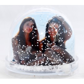 Large Photo Snow Globe with White Base and Snow – 50002