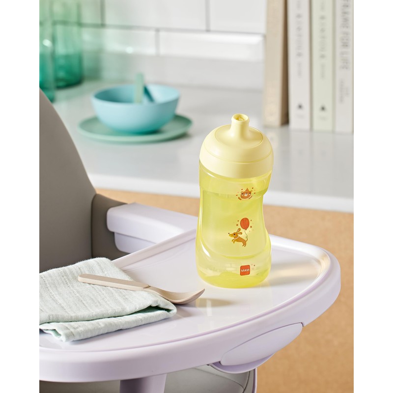 MAM, Plastic Sports Cup with Automatic Lid, Leak-proof Drinking Cup