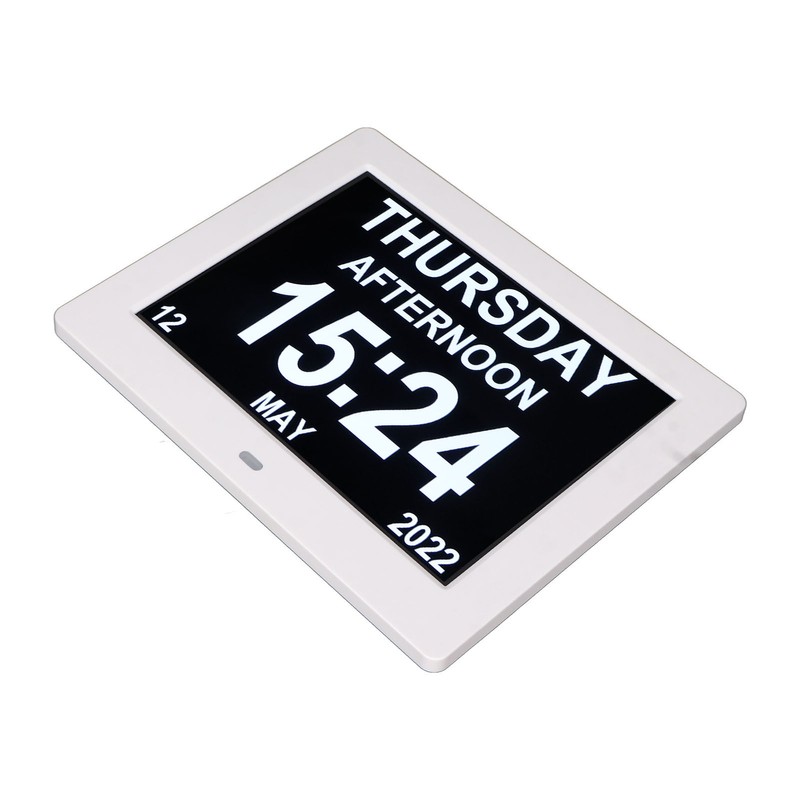 8in Digital Alarm Clock Photo Frame 800x600 Large Font Adjustable